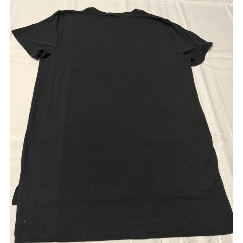 Dickies Mens T-Shirt Large Black Short Sleeve Drop Tail Hem Stretch Cotton Blend